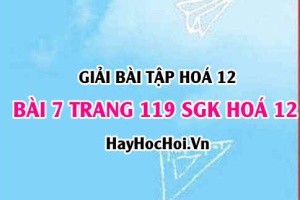 Giải bài 7 trang 119 SGK Hoá 12: Tính chất hóa học của kim loại kiềm thổ, hợp chất của kim loại kiềm thổ